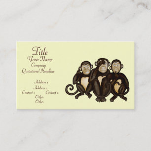 Three Wise Monkeys Business Card