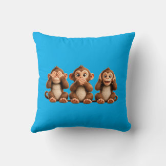 Three Wise Monkeys Cushion