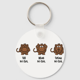 Three Wise Monkeys Key Ring