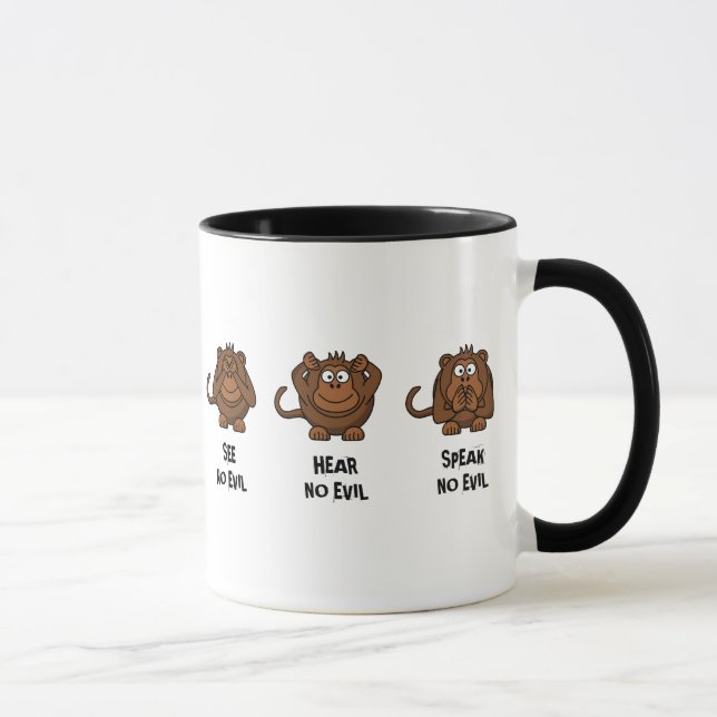 Three Wise Monkeys Mug (Right)