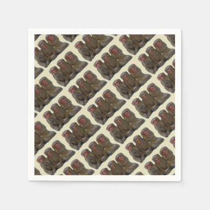 Three Wise Monkeys Napkin