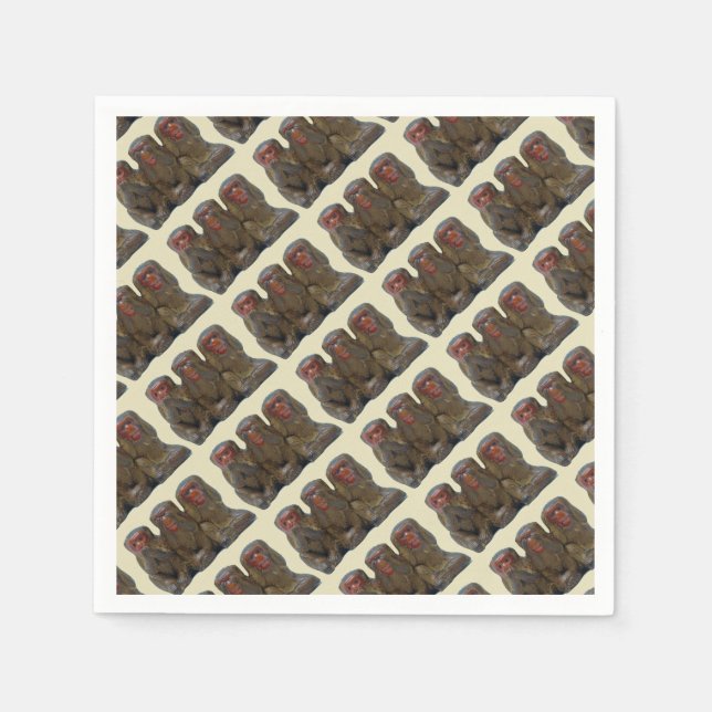 Three Wise Monkeys Napkin (Front)
