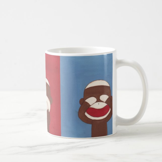 Three Wise Sock Monkeys Mug (Right)
