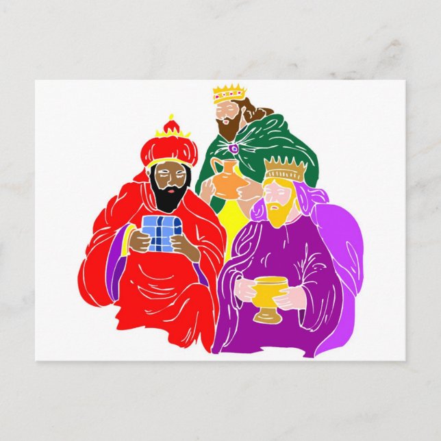 Three wisemen Christian artwork Postcard (Front)