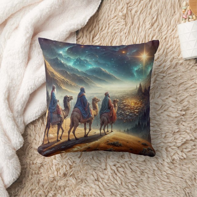 Three Wisemen Following a Star Cushion (Blanket)