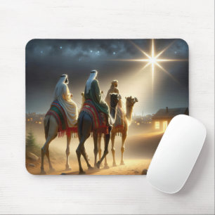 Three Wisemen Following a Star Mouse Mat