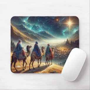 Three Wisemen Following a Star Mouse Mat
