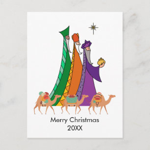 Three Wisemen Star Merry Christmas Card