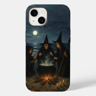 Three Witches Brew Cauldron Full Moon Beach  Case-Mate iPhone 14 Case