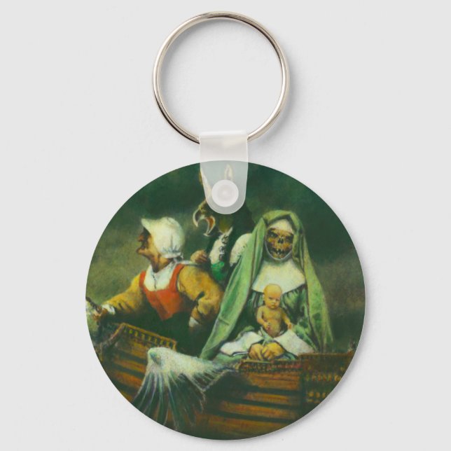 Three Witches Design Key Ring (Front)