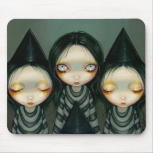 Three Witchy Sisters Mouse Mat