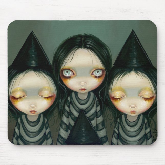Three Witchy Sisters Mouse Mat (Front)