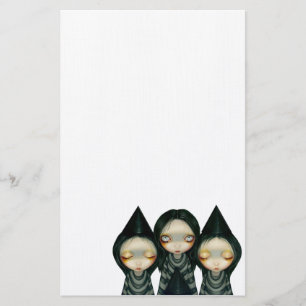 "Three Witchy Sisters" Stationery