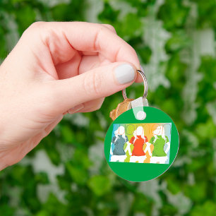 Three Women Colourful Keychain