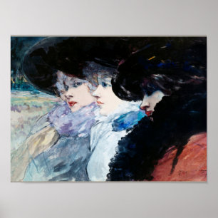 Three Women in Profile, fine art, Poster