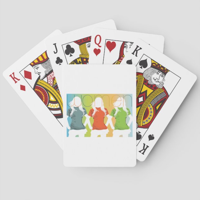 Three Women Playing Cards (Back)