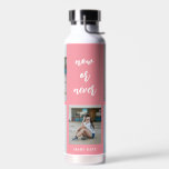 Three Words Collage EDITABLE COLOR Water Bottle<br><div class="desc">Visit our shop at www.berryberrysweet.com for stylish and modern stationery and personalised gifts.</div>