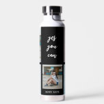 Three Words Collage EDITABLE COLOR Water Bottle<br><div class="desc">Visit our shop at www.berryberrysweet.com for stylish and modern stationery and personalised gifts.</div>