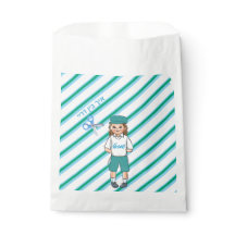 Three Year old green upsherin boy favour bag