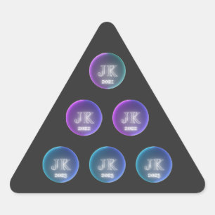 Three Years Triangle Design Sticker
