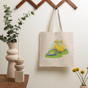 Three Yellow Ducklings Tote Bag