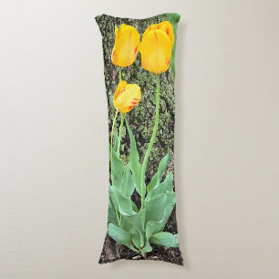 Three Yellow Tulips / Body Cushion