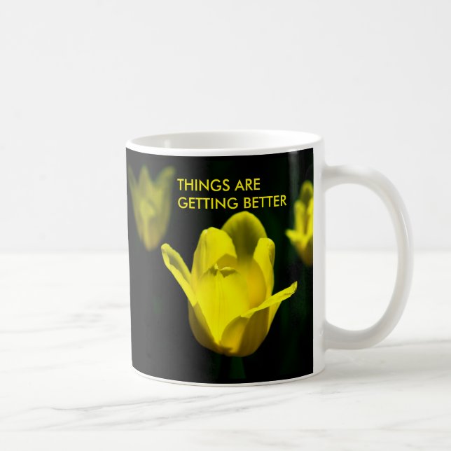 Three Yellow Tulips Coffee Mug (Right)