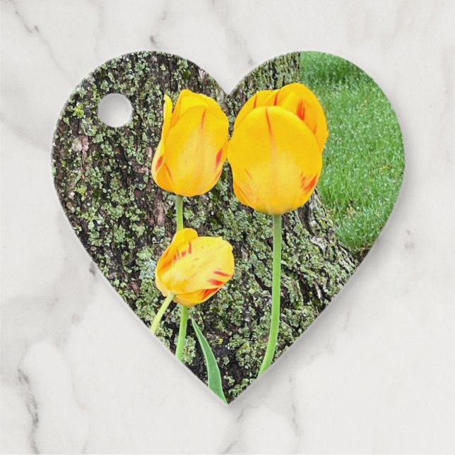 Three Yellow Tulips / Favour Tags (Front)