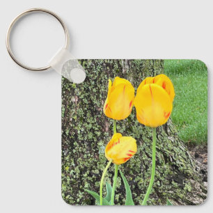 Three Yellow Tulips / Key Ring