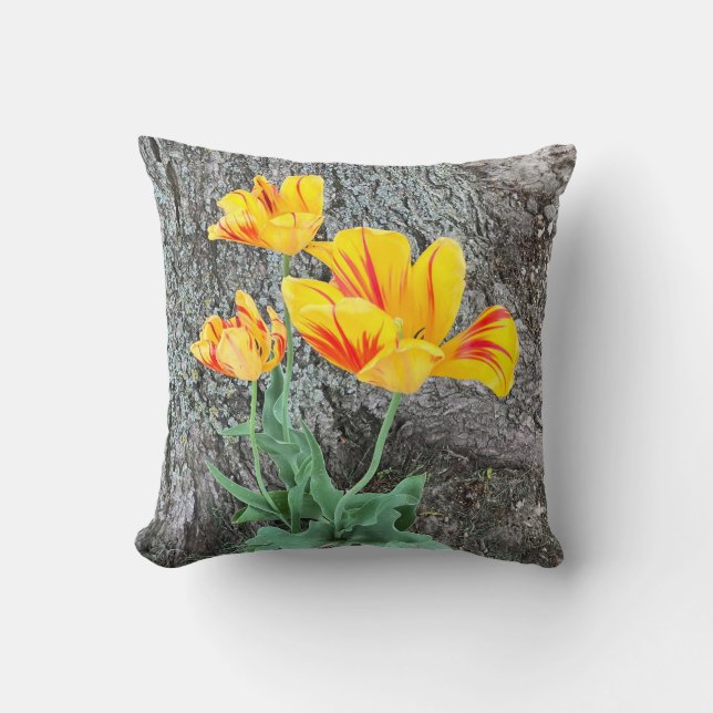 Three Yellow Tulips Sequel / Cushion (Front)