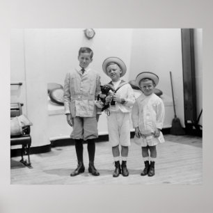 Three Young Boys, 1920s Poster