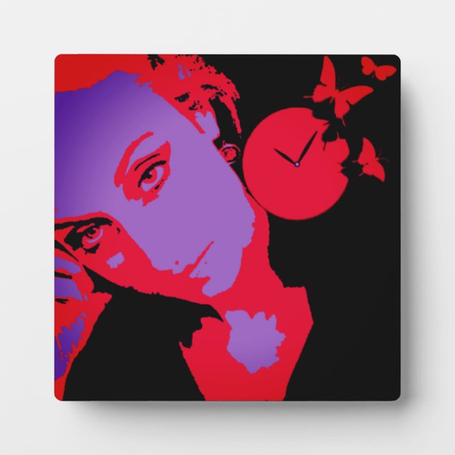 Threecoloured Portait Tabletop Plaque with Easel (Front)