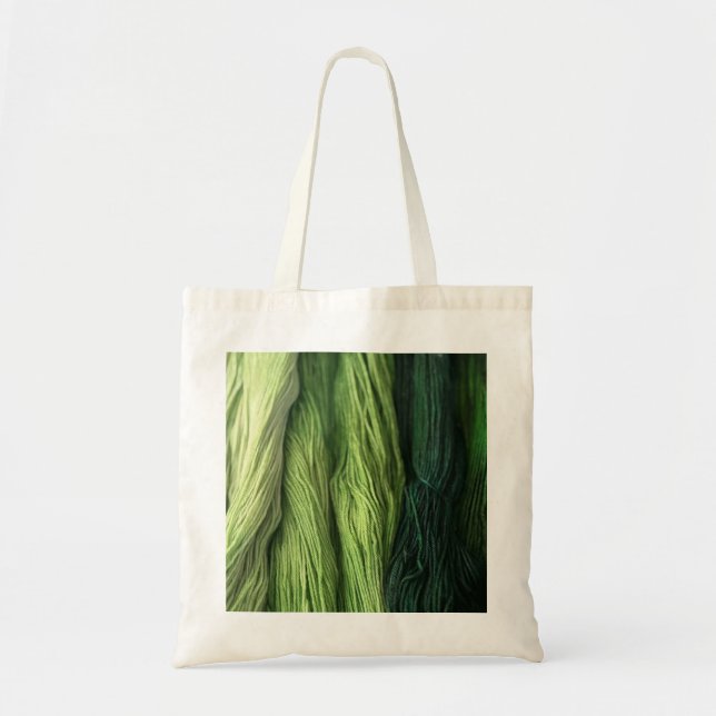 ThreeFriendsFiberArts Tote-Green Tote Bag (Front)