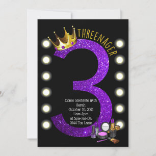 Threenager Birthday Invitation