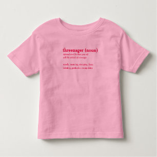 Threenager dictionary definition custom t-shirt
