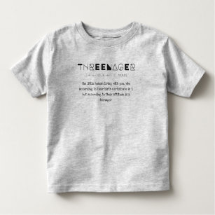 Threenager Toddler T-Shirt