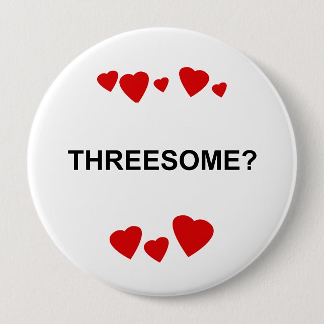 THREESOME 10 CM ROUND BADGE (Front)