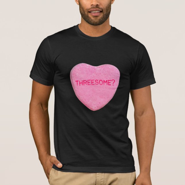 Threesome Candy Heart T-Shirt (Front)
