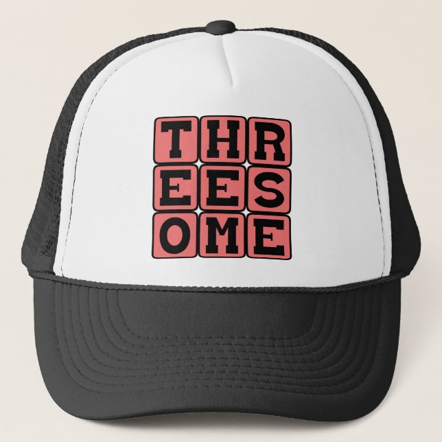 Threesome, Pregnant with Twins Trucker Hat (Front)