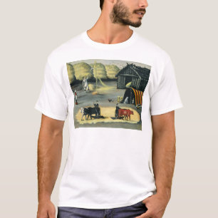 Threshing the floor in a Georgian country T-Shirt