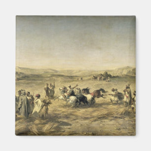 Threshing Wheat in Algeria, 1853 Magnet