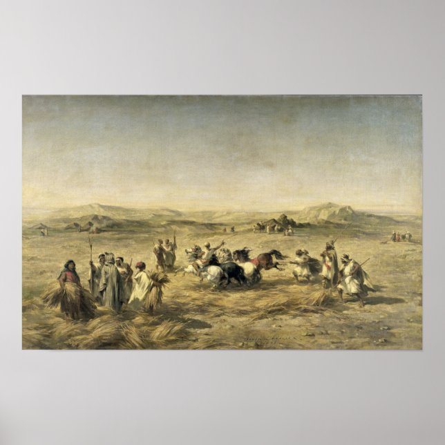 Threshing Wheat in Algeria, 1853 Poster (Front)