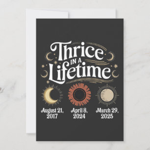 Thrice in a Lifetime 2025 Solar Eclipse Astronomy Thank You Card