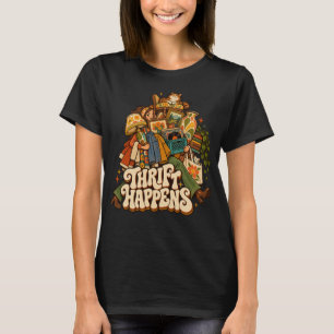 Thrift Happens Funny Thrifting Vintage Lover T-Shi T-Shirt
