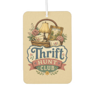 Thrift Hunt Club Vintage Cottagecore Car Air Freshener