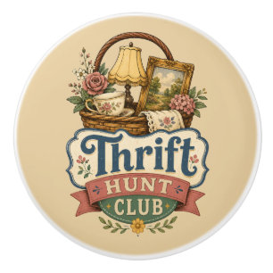 Thrift Hunt Club Vintage Cottagecore Ceramic Knob