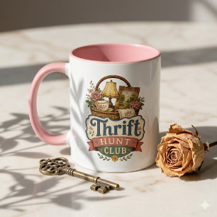 Thrift Hunt Club Vintage Cottagecore Mug