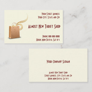 Thrift Shop Second Hand Store Business Card