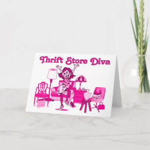 Thrift Store Diva Card