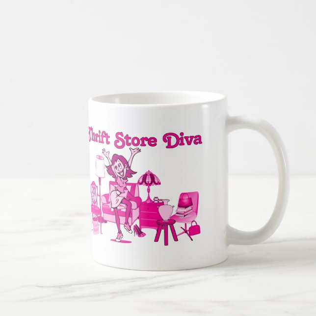 Thrift Store Diva Coffee Mug (Right)